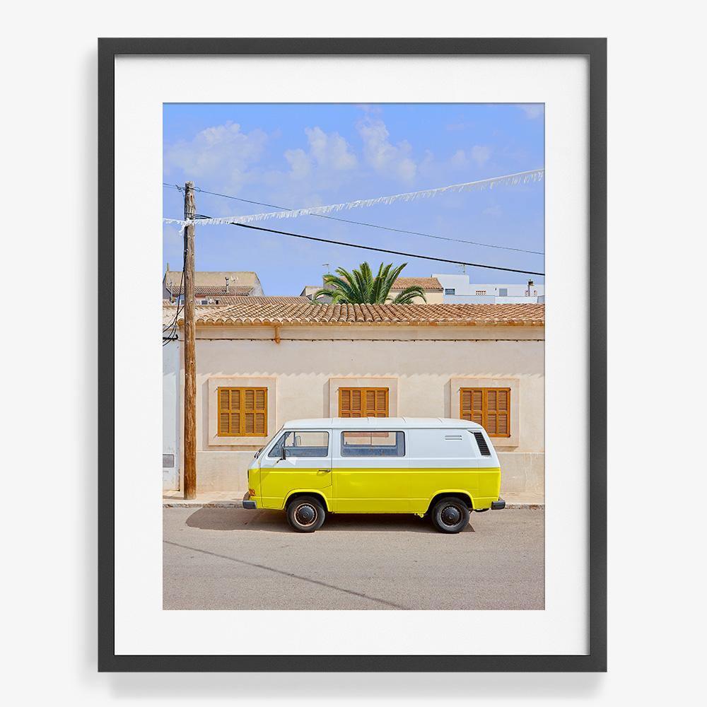 Black and outlet yellow van